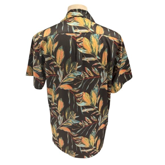 Tropical Leaf Print Short Sleeve Button-Up Shirt By Arido - Picture 3 of 10